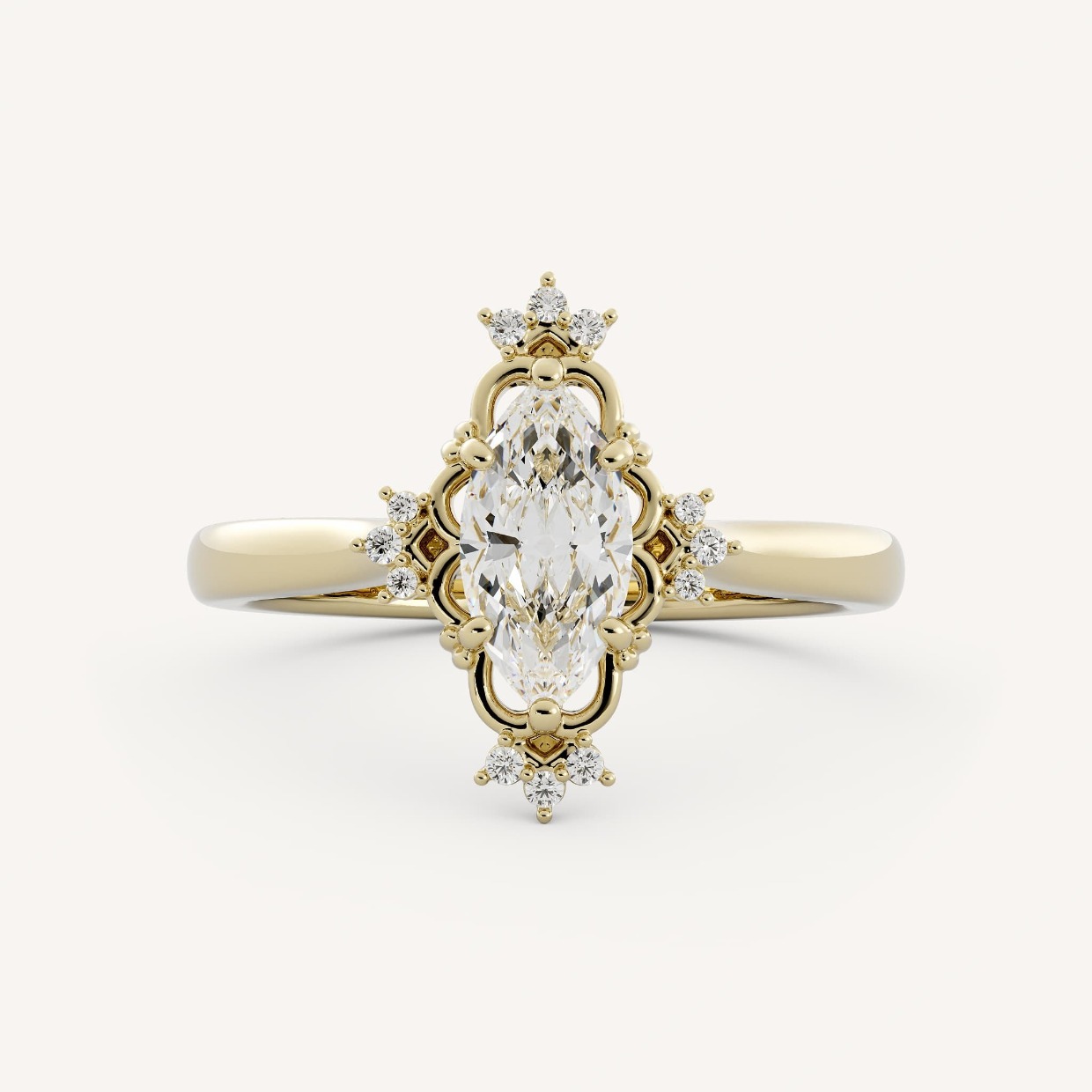 unique marquise engagement ring