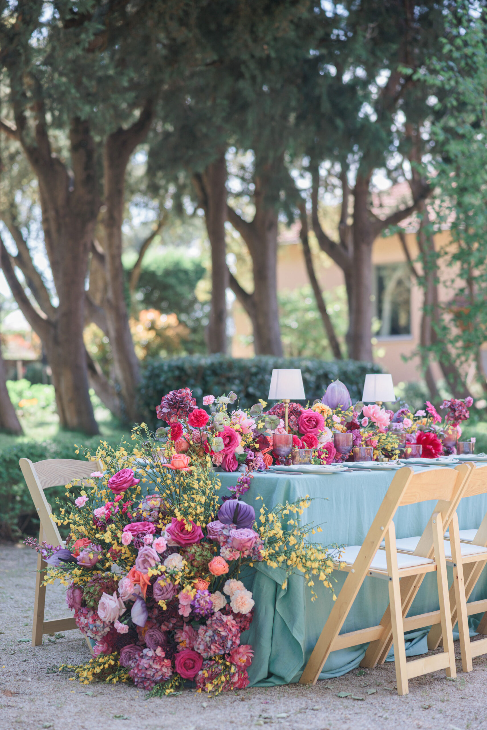 Poolside Welcome Dinner Modern Wedding