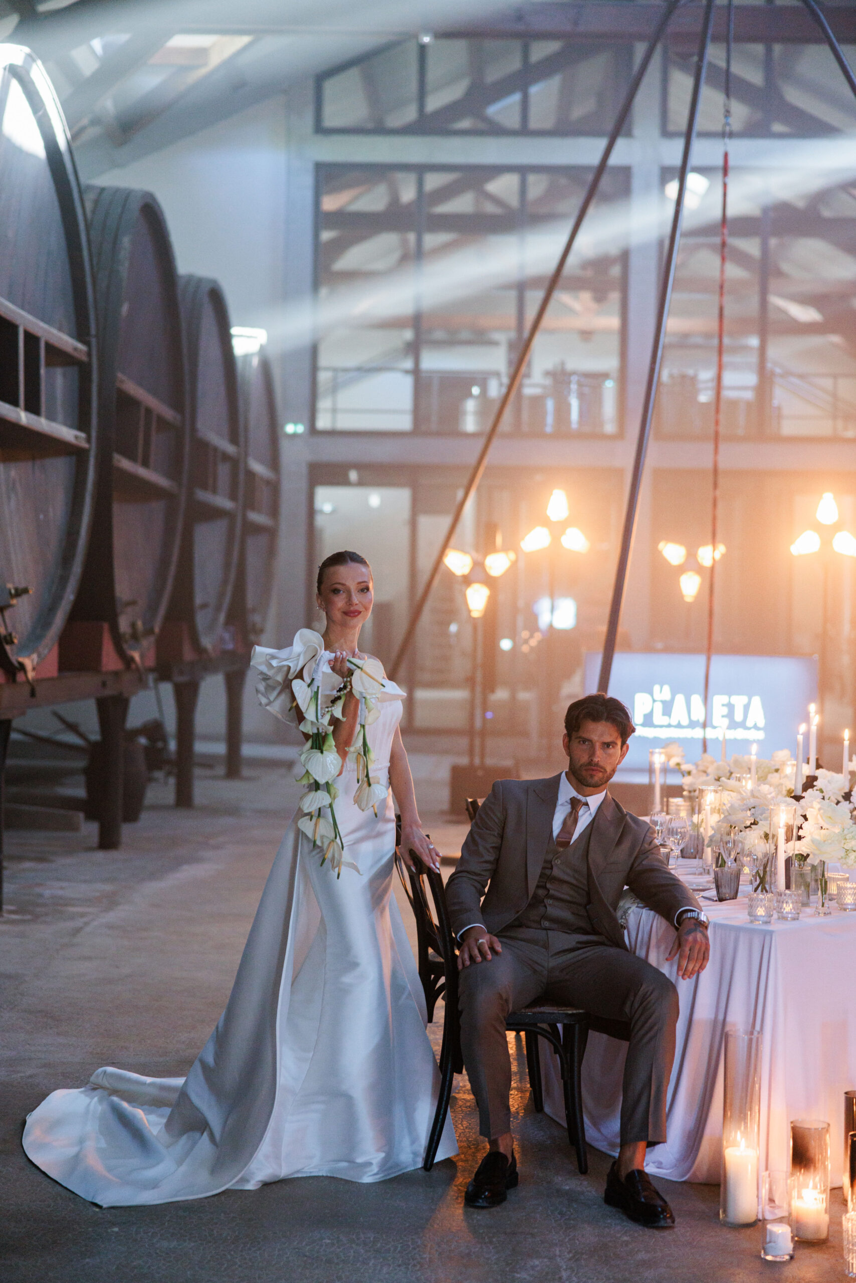 Poolside Welcome Dinner Modern Wedding