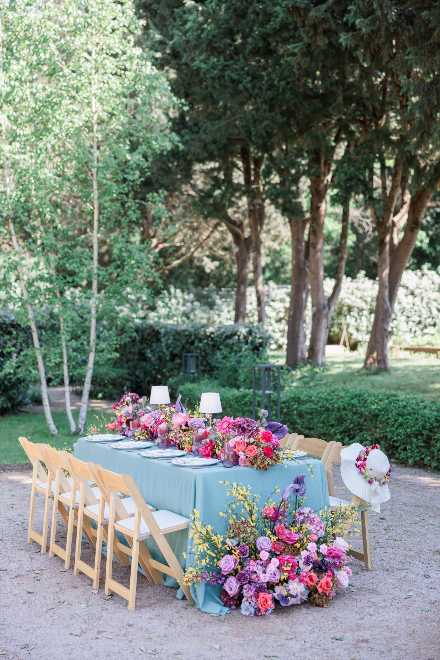 Poolside Welcome Dinner Modern Wedding