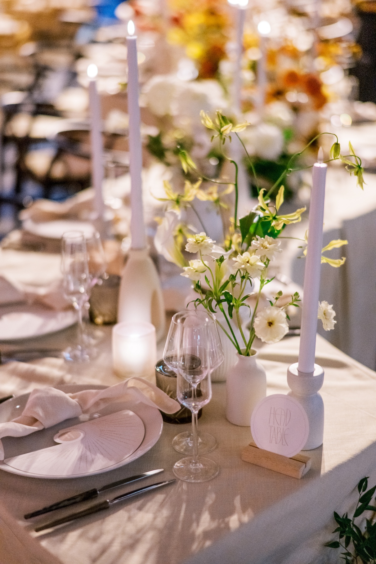 rainbow ombre centerpieces