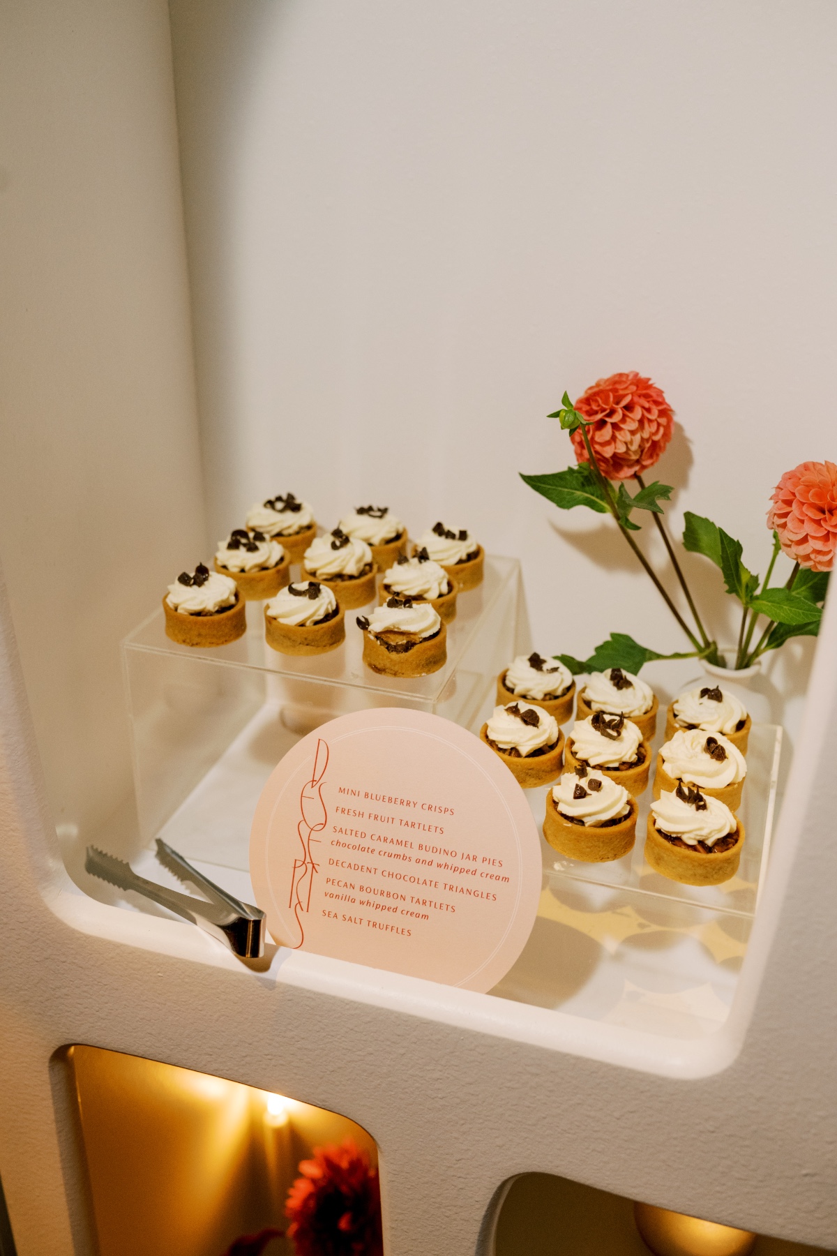 bite-sized wedding desserts