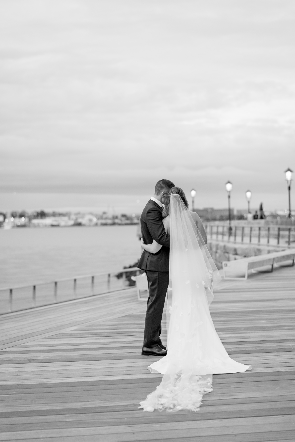 Boston harbor wedding