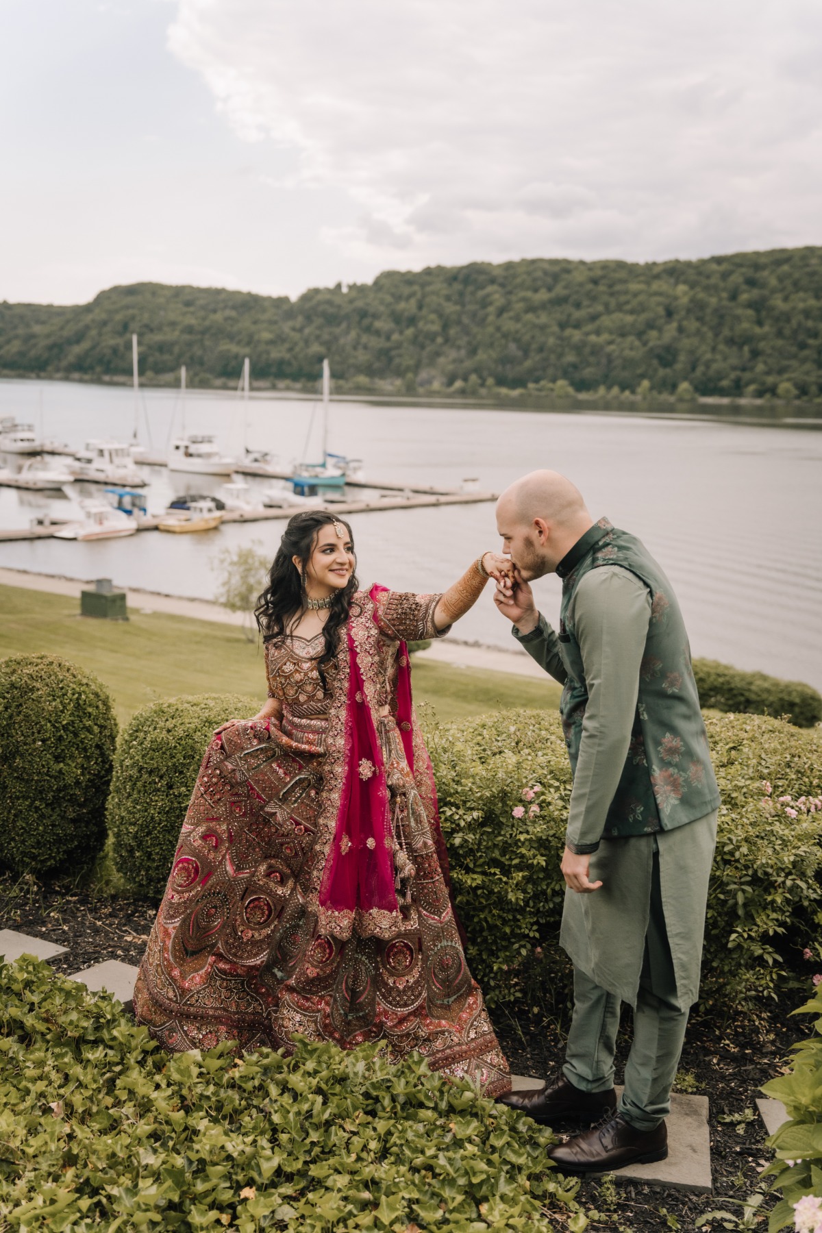 indian wedding in new york on the hudson river