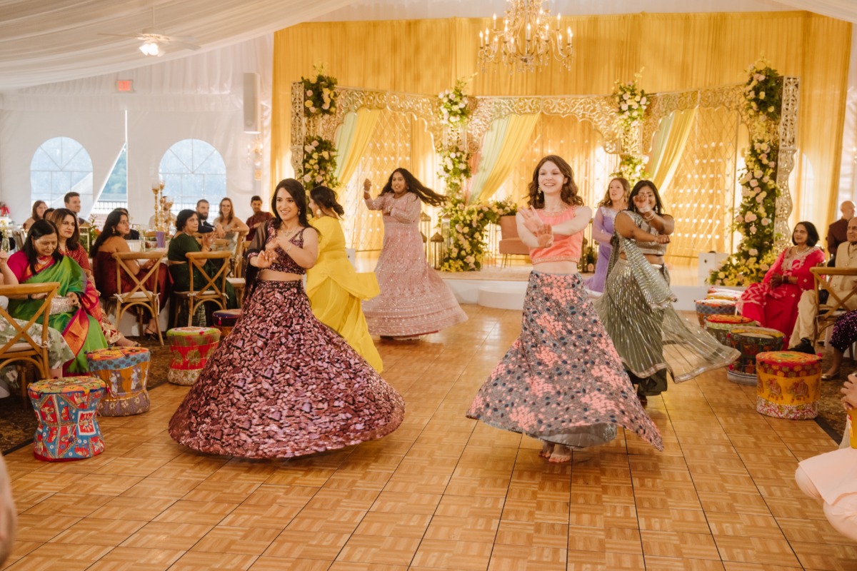 choreographed dance at indian wedding
