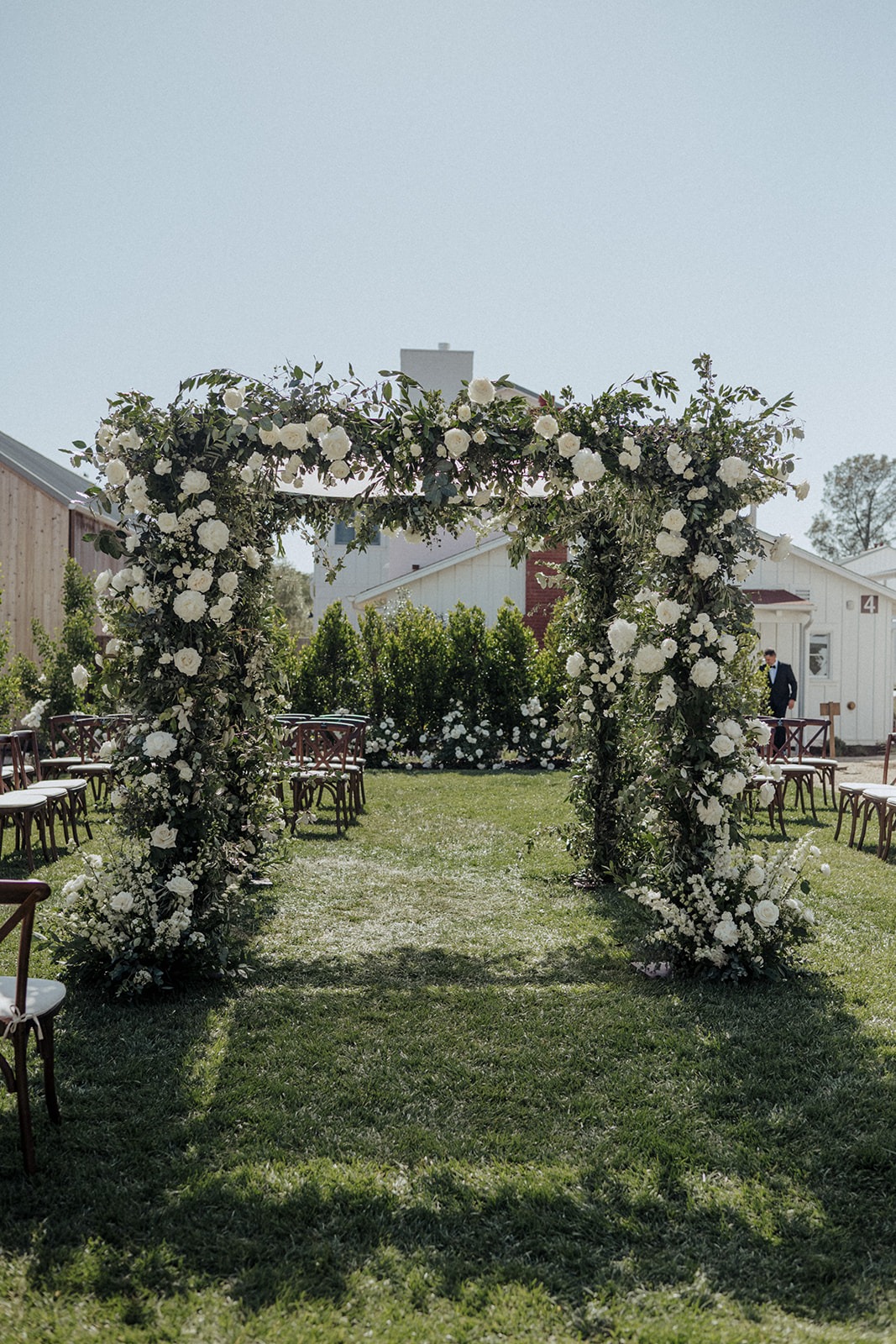 large floral chuppah