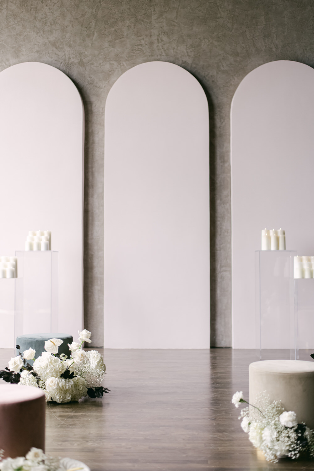 modern wedding in loft venue