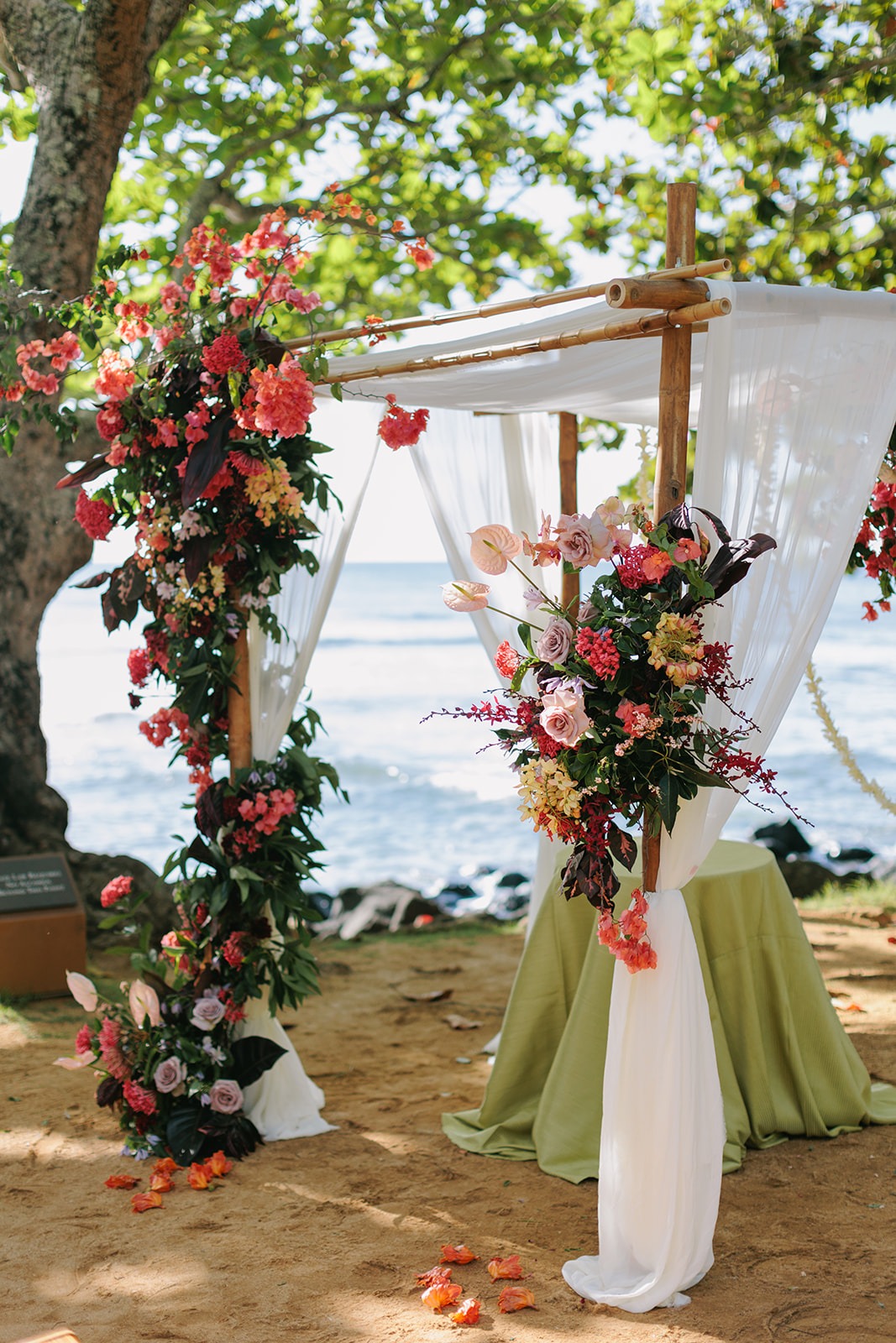tropical chuppah