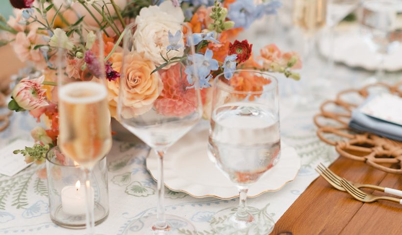 Pastel tented wedding on the shores of lake michigan
