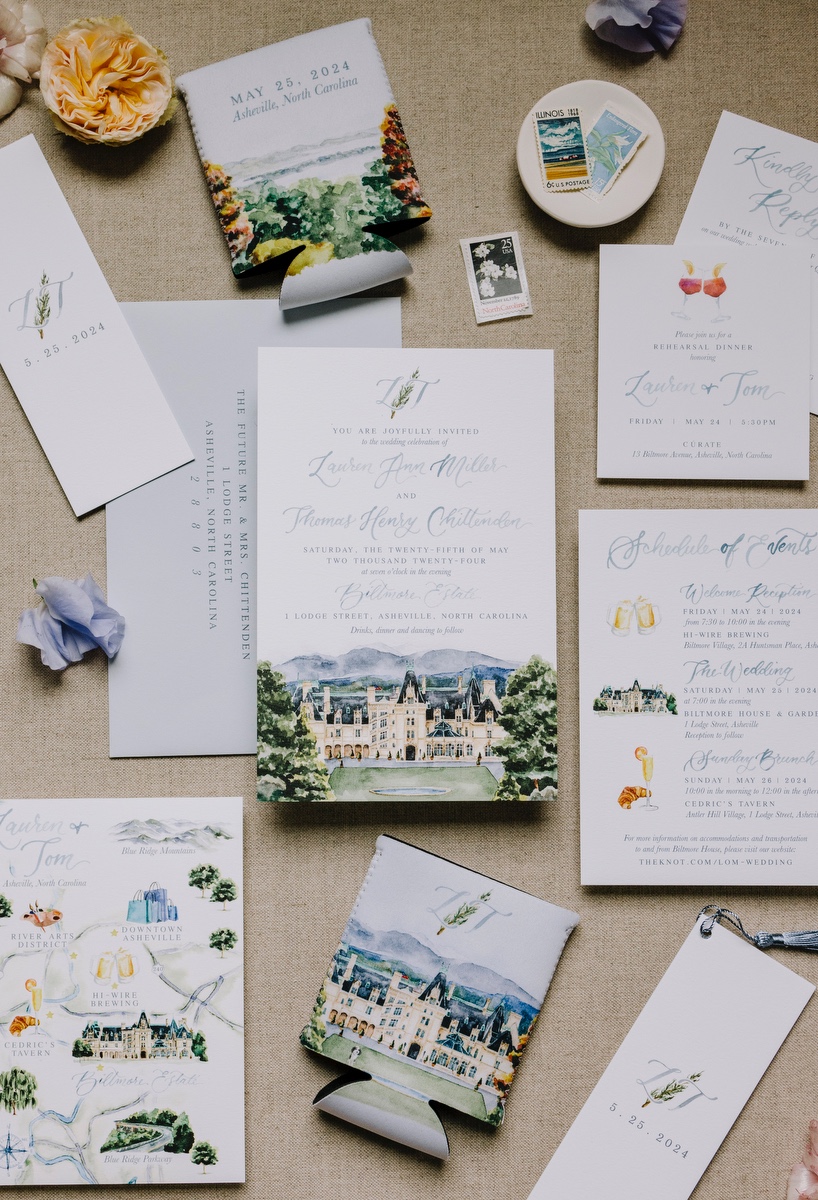 hand painted venue invitation ideas