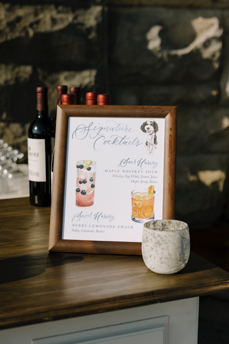 signature cocktail painted sign
