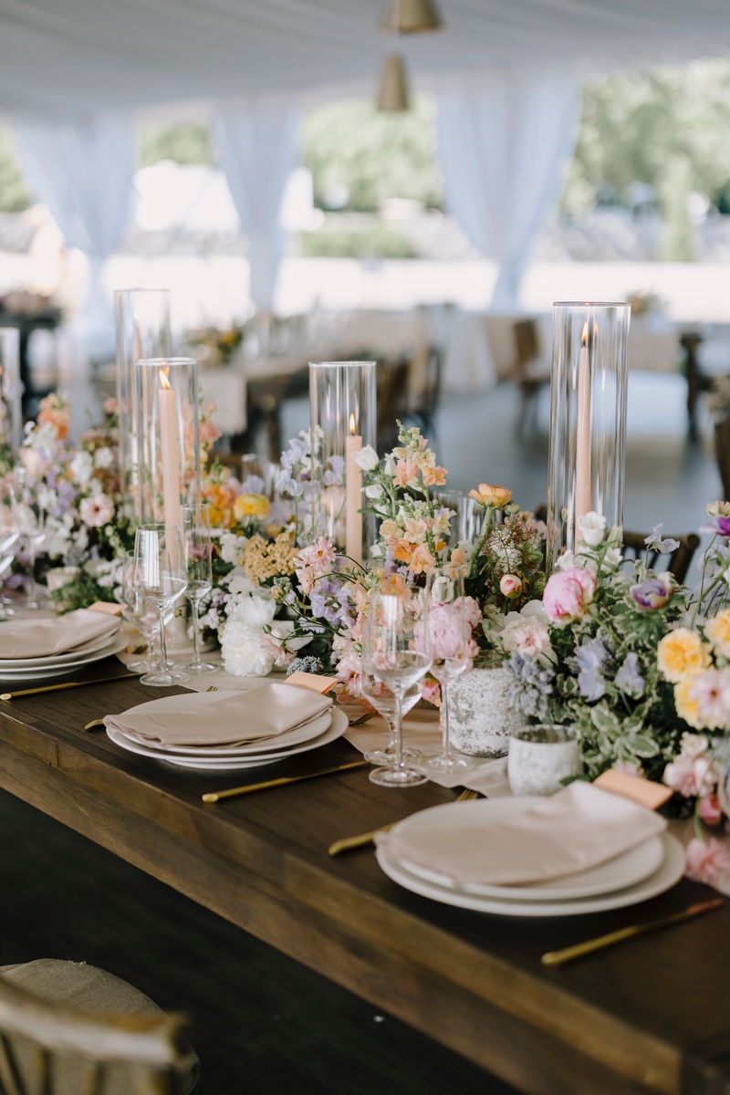 pastel wedding table ideas