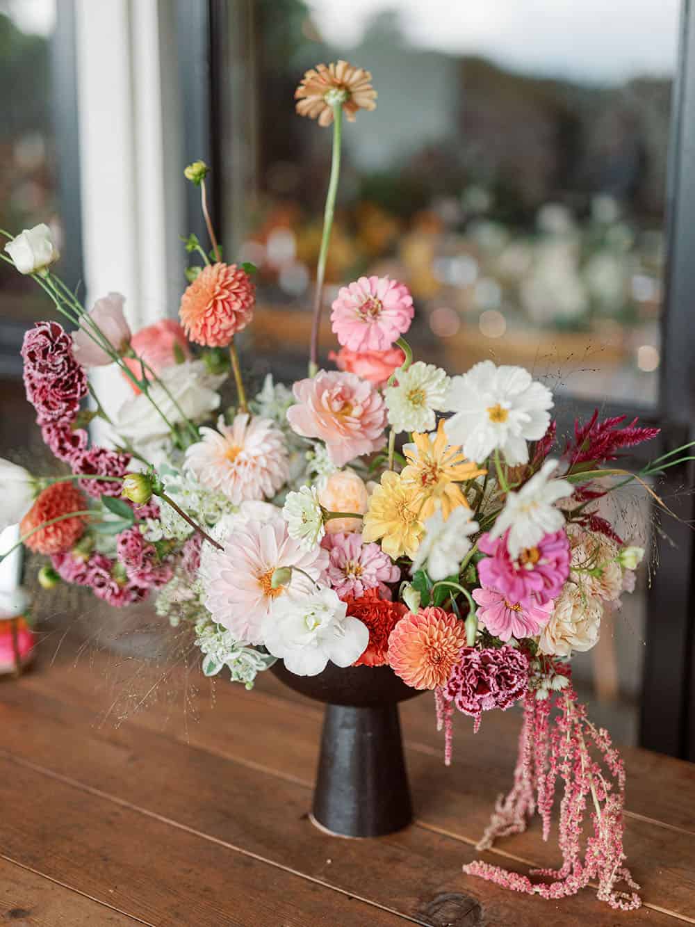 Rainy Day Mountain Wedding Bold Color