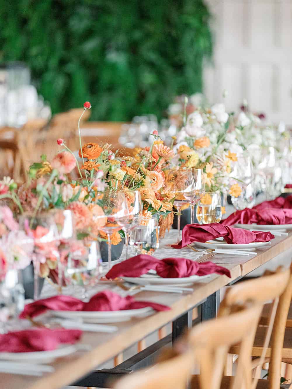 Rainy Day Mountain Wedding Bold Color