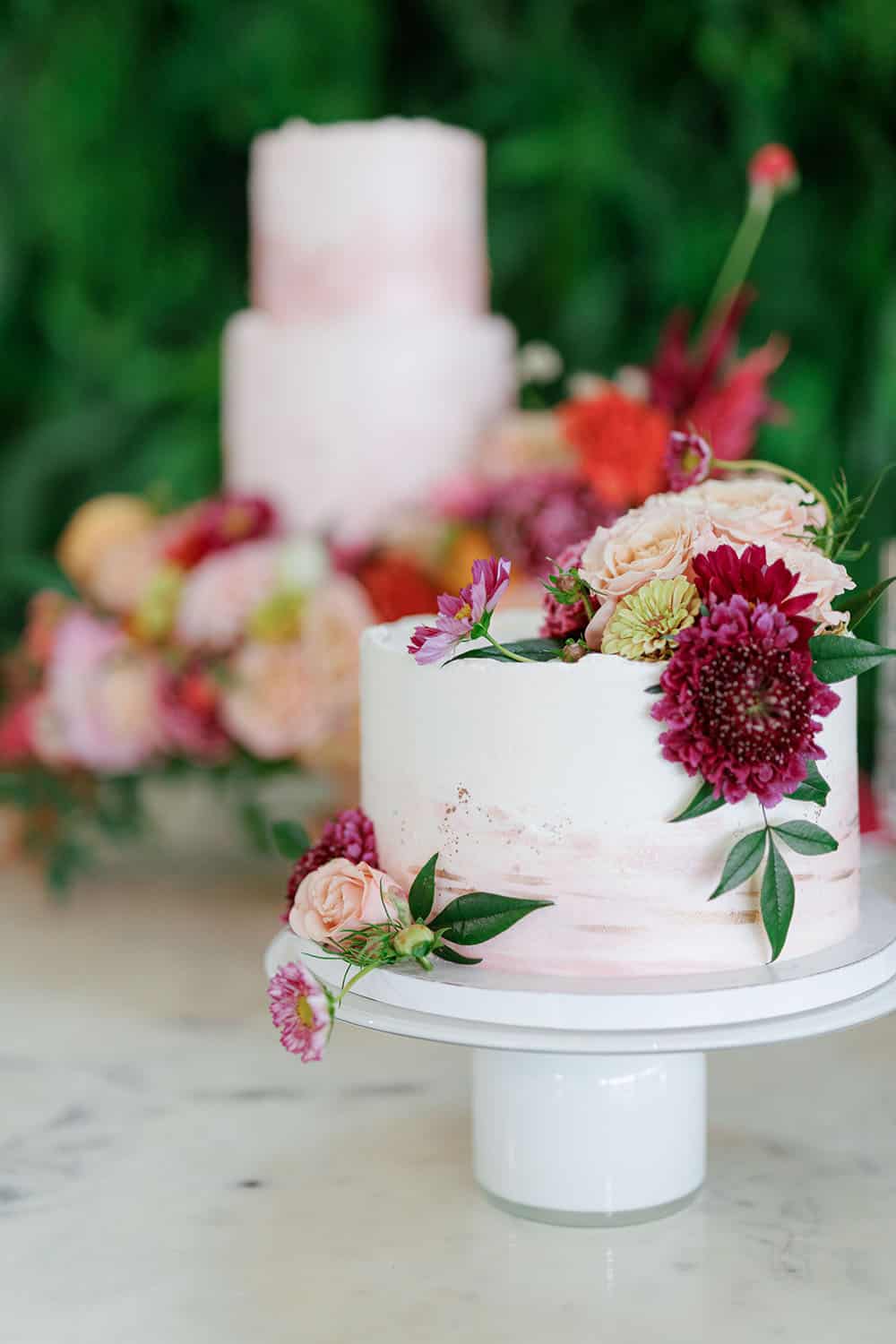 Rainy Day Mountain Wedding Bold Color