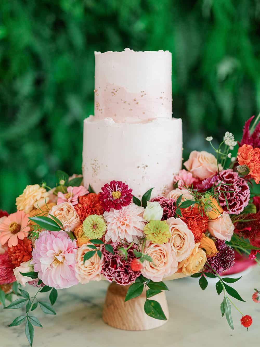 Rainy Day Mountain Wedding Bold Color