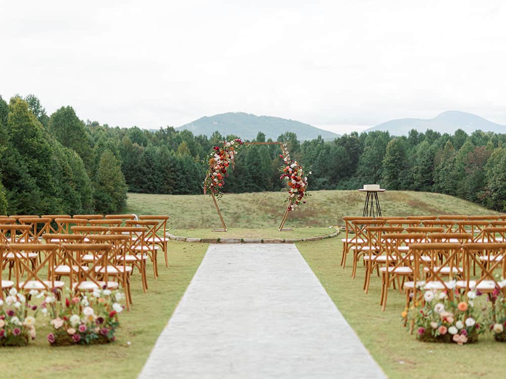 Rainy Day Mountain Wedding Bold Color