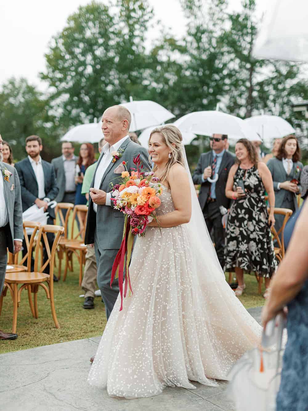 Rainy Day Mountain Wedding Bold Color