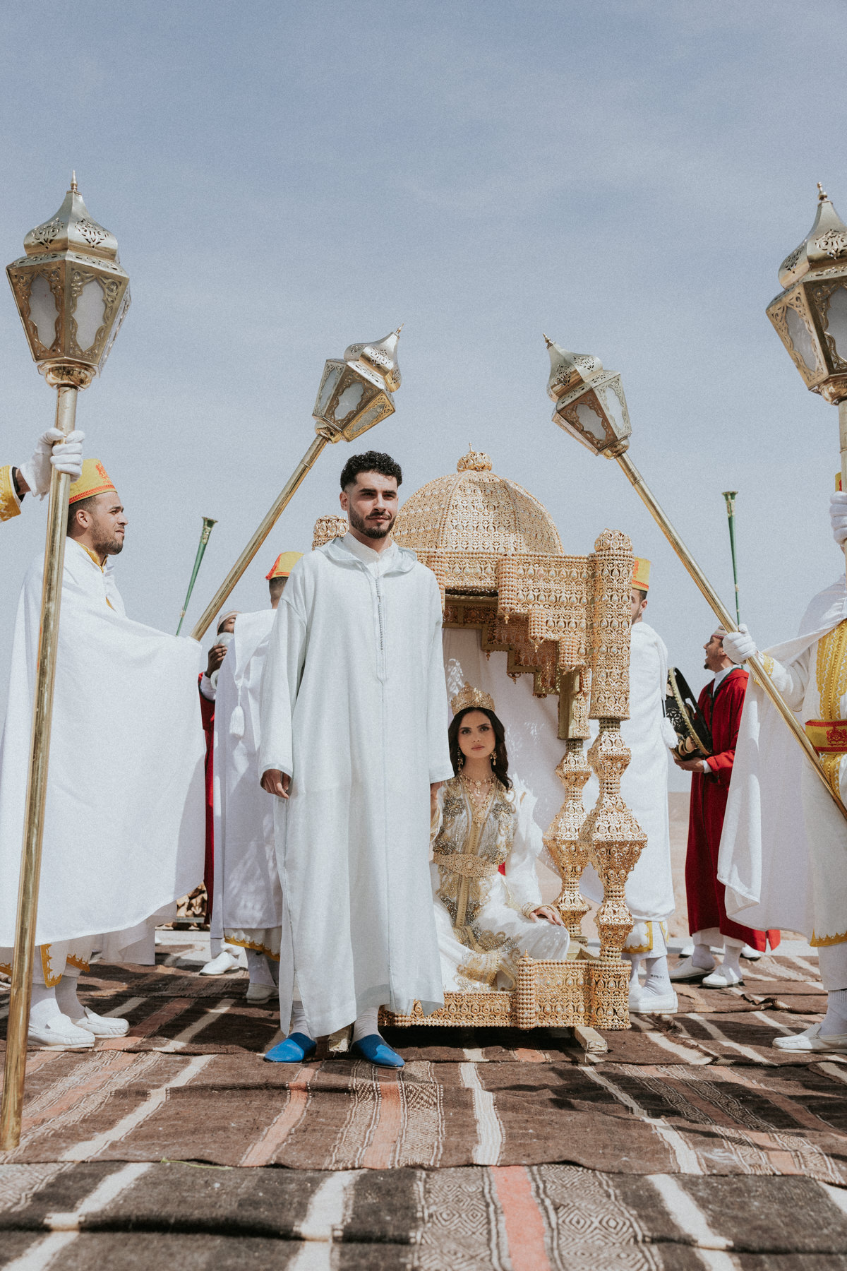 The bride wore four looks for this epic moroccan desert shoot