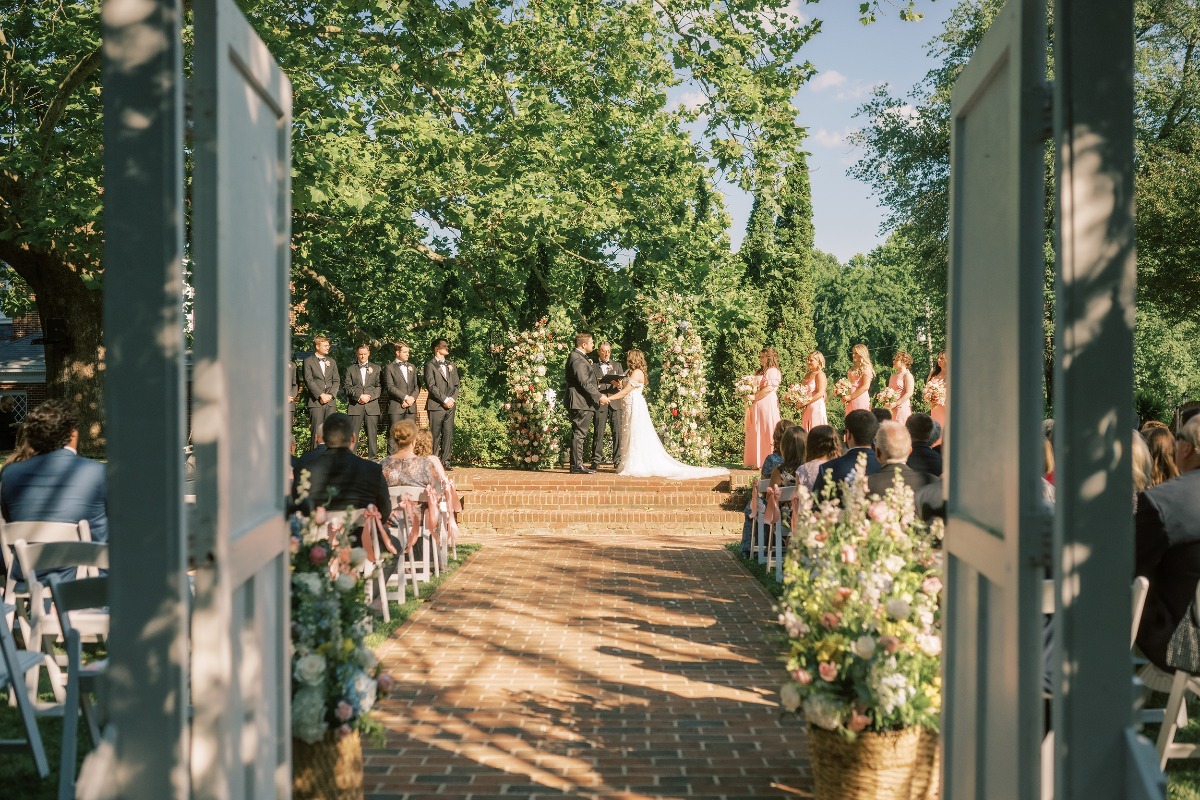 portable doors for outdoor wedding ceremony