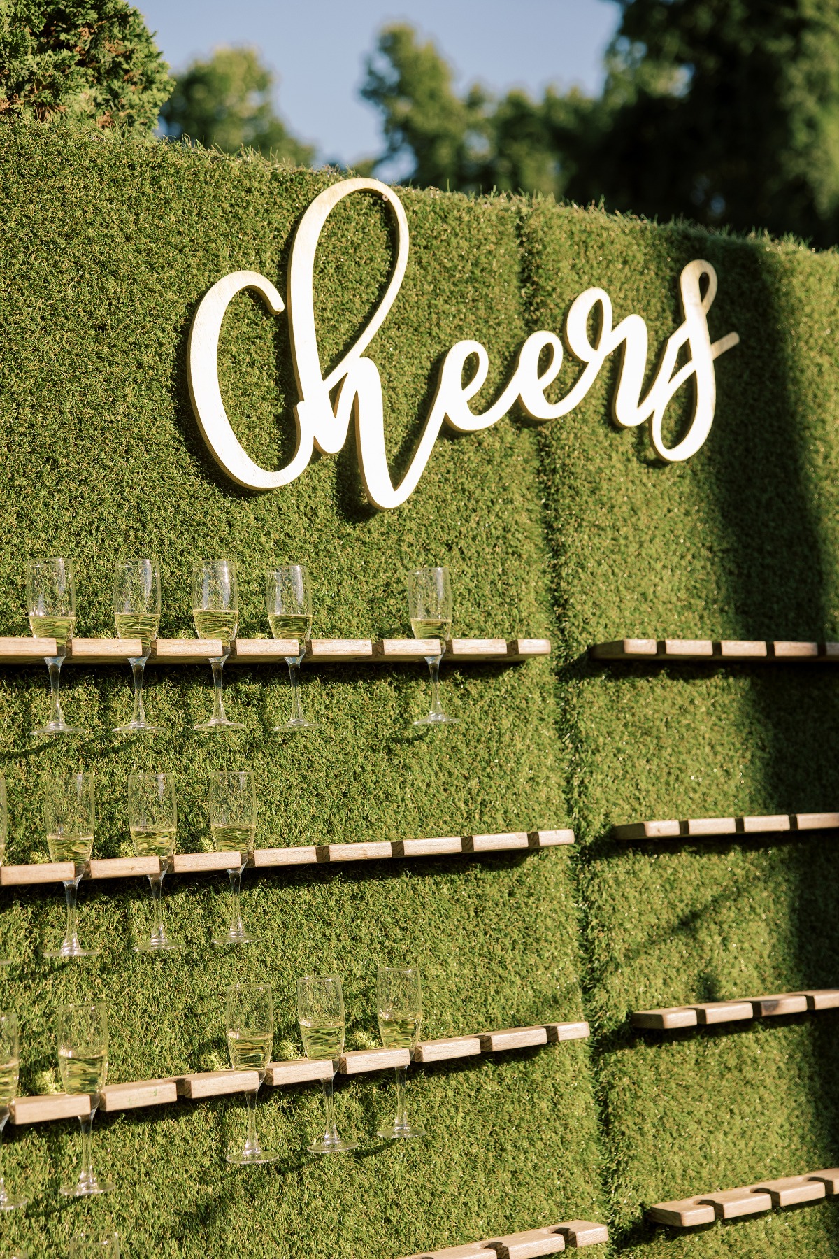 champagne cheers wall