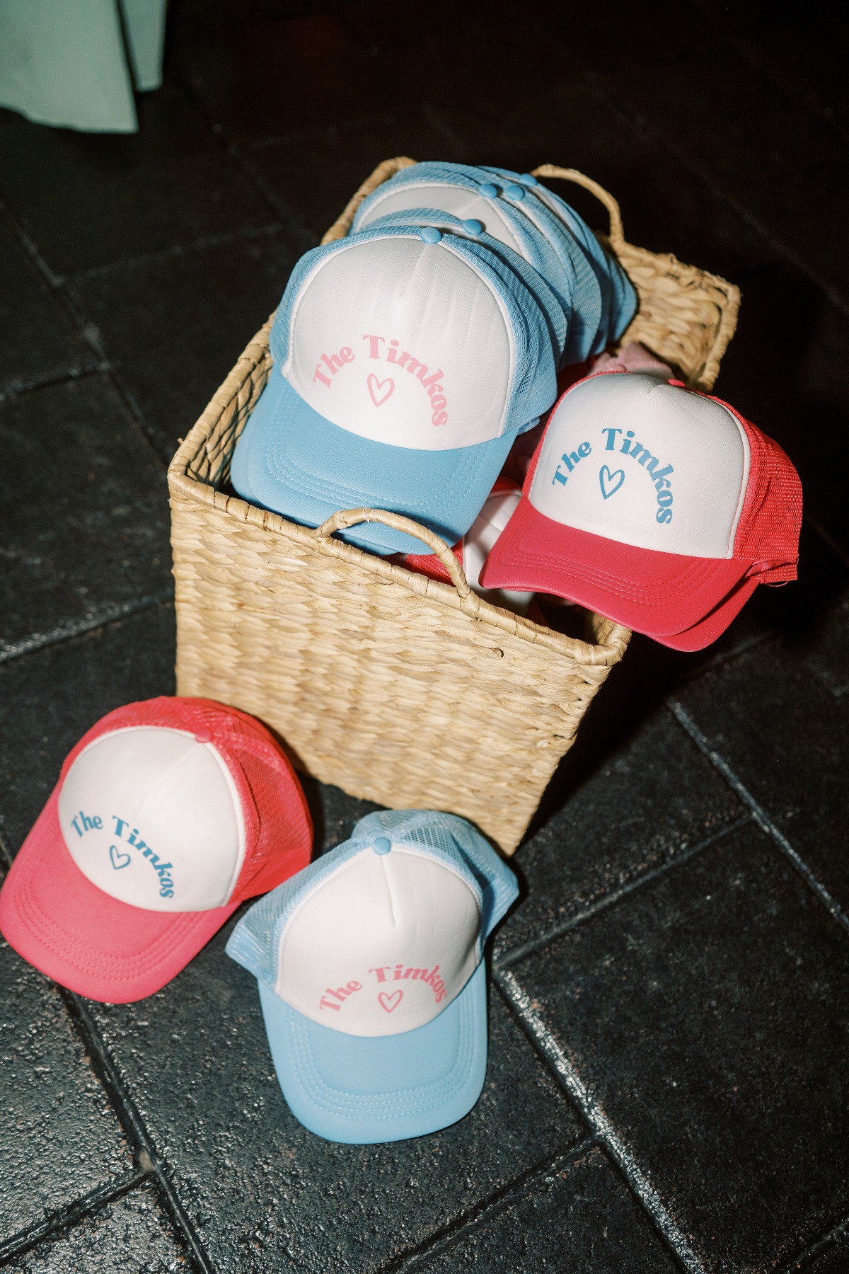 custom wedding trucker hats