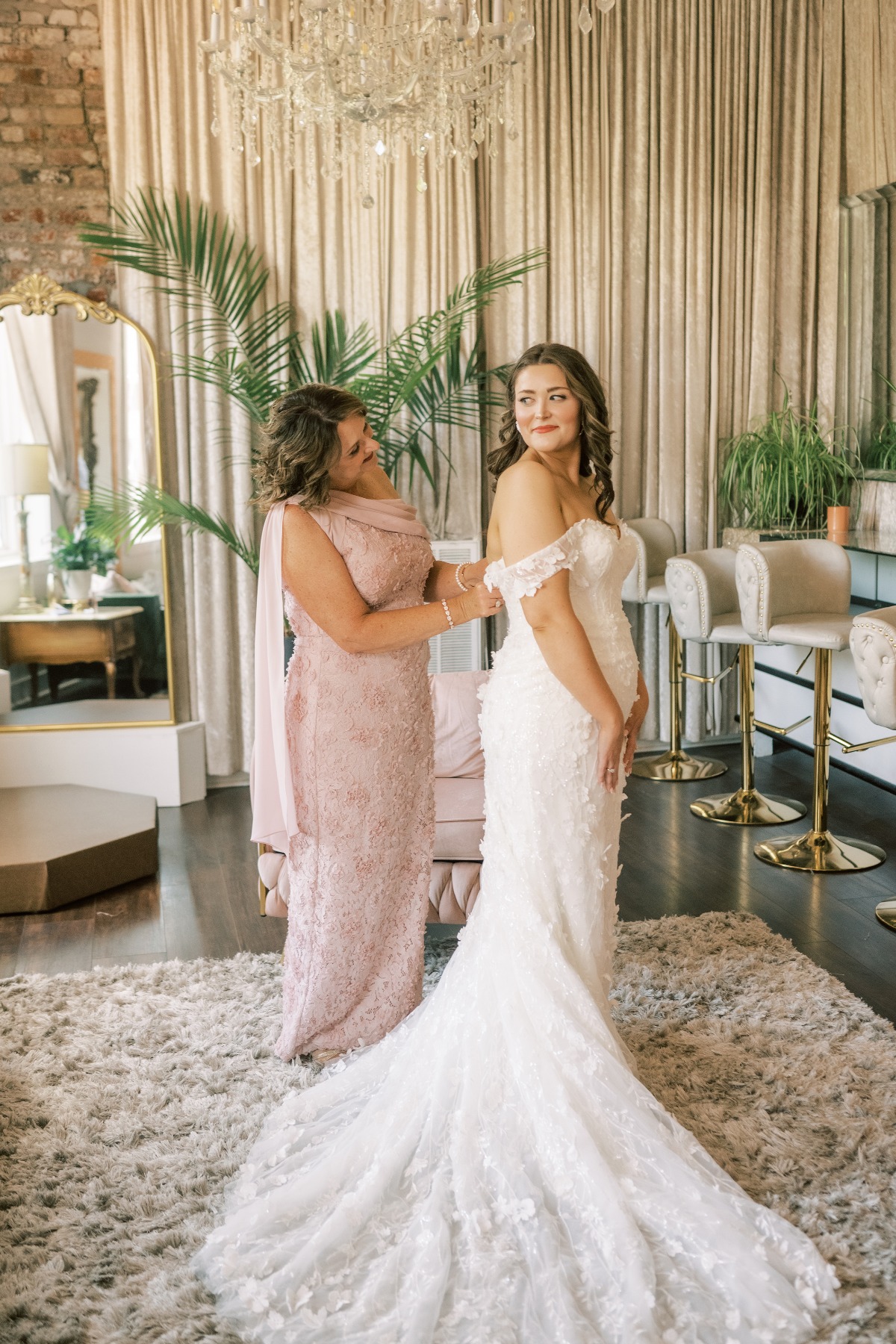 off the shoulder summer wedding dress