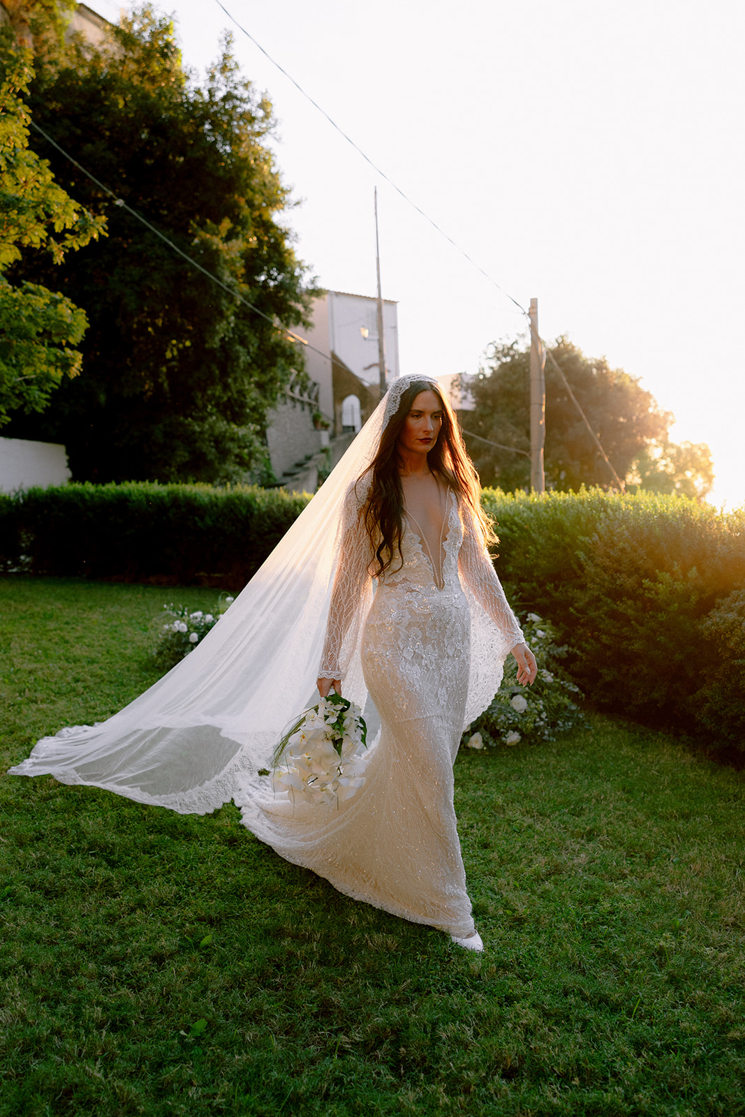 winged wedding gown by galia lahav