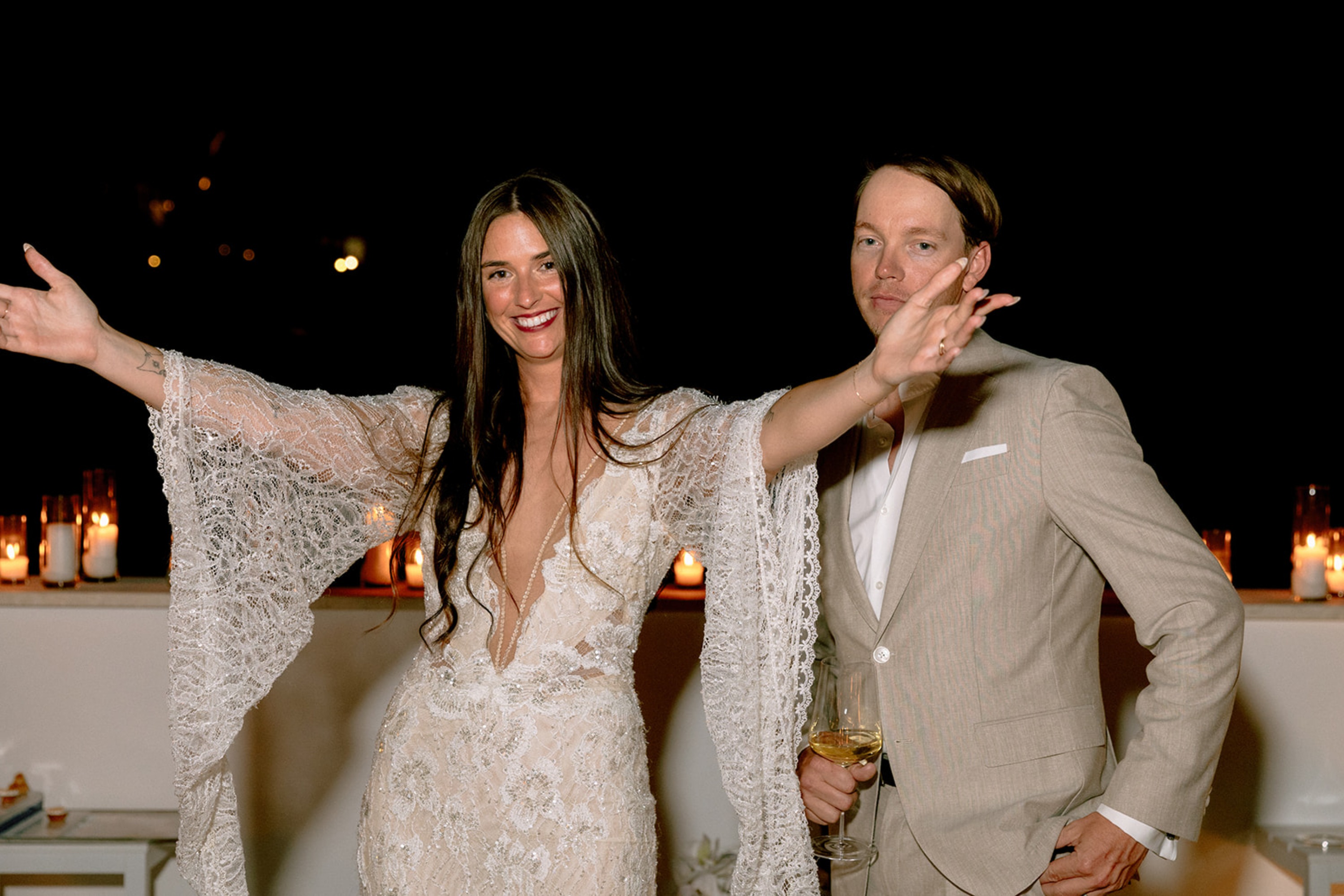 wing sleeved wedding dress by galia lahav