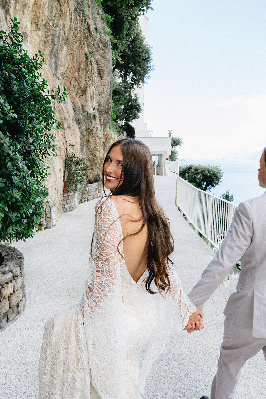 backless boho wedding gown by galia lahav