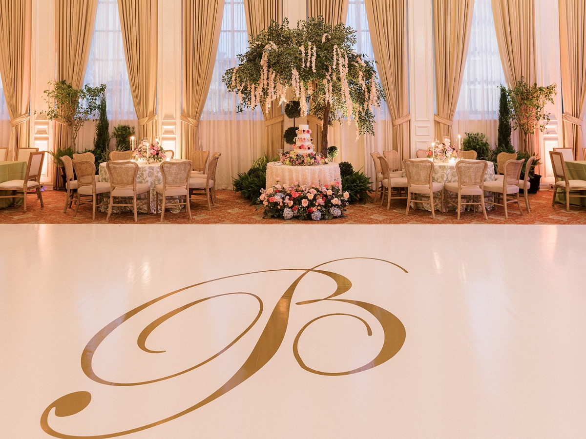 custom monogrammed dance floor