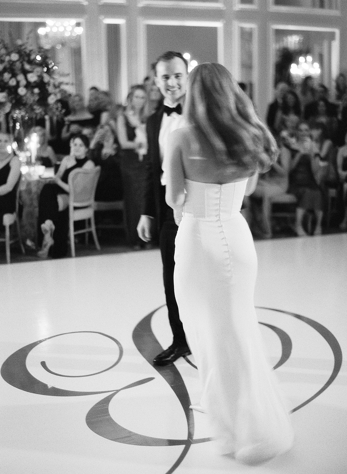 monogrammed dance floor