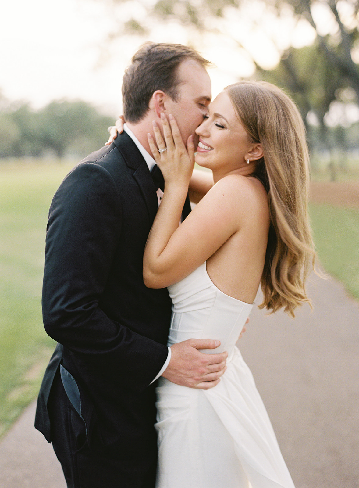 golden hour wedding portraits