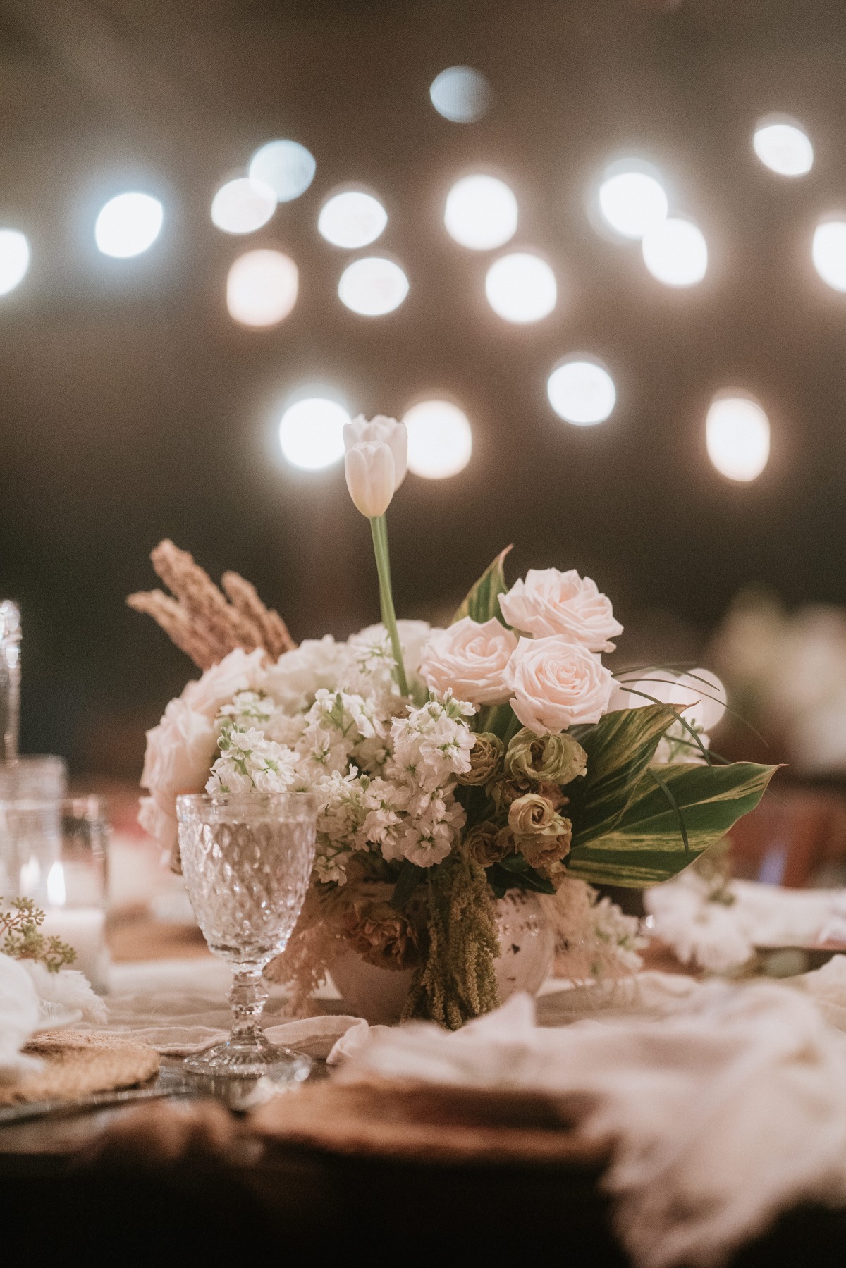 tropical neutral wedding design