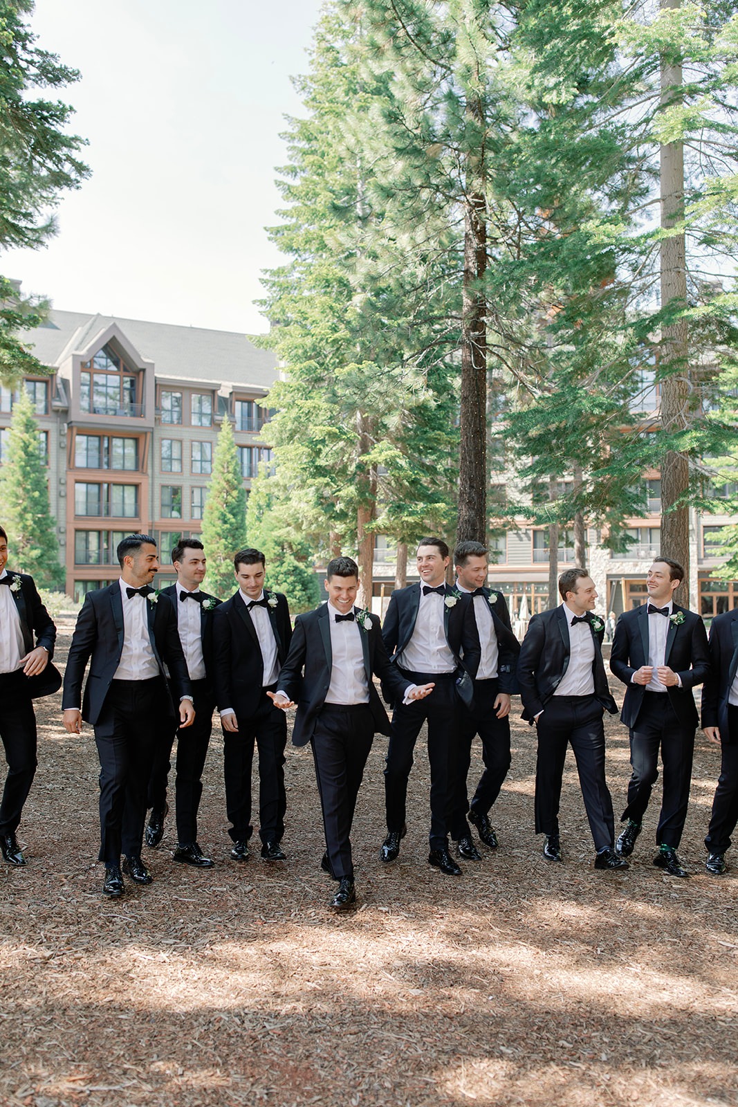 groom and groomsmen for black tie wedding