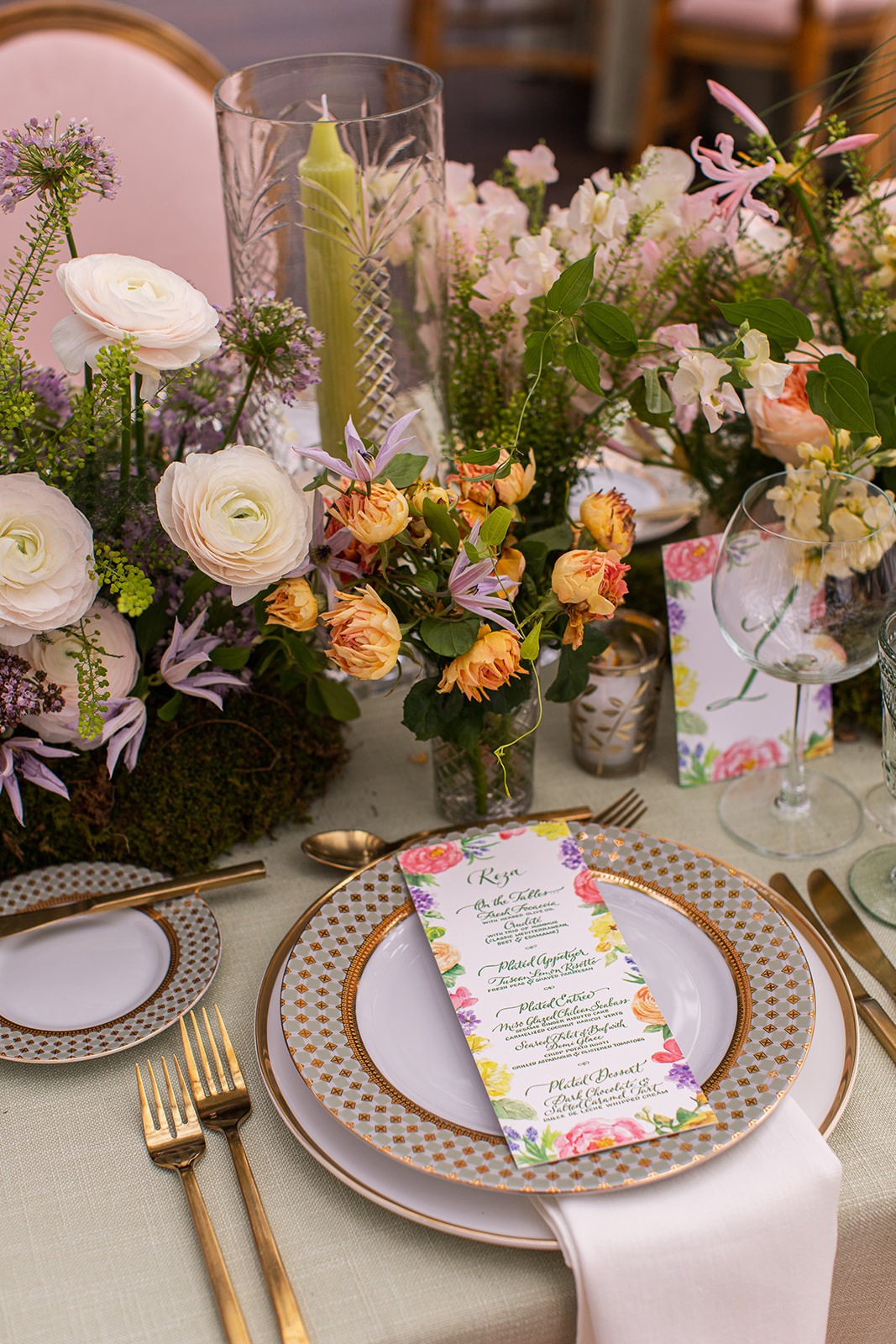 patterned place setting