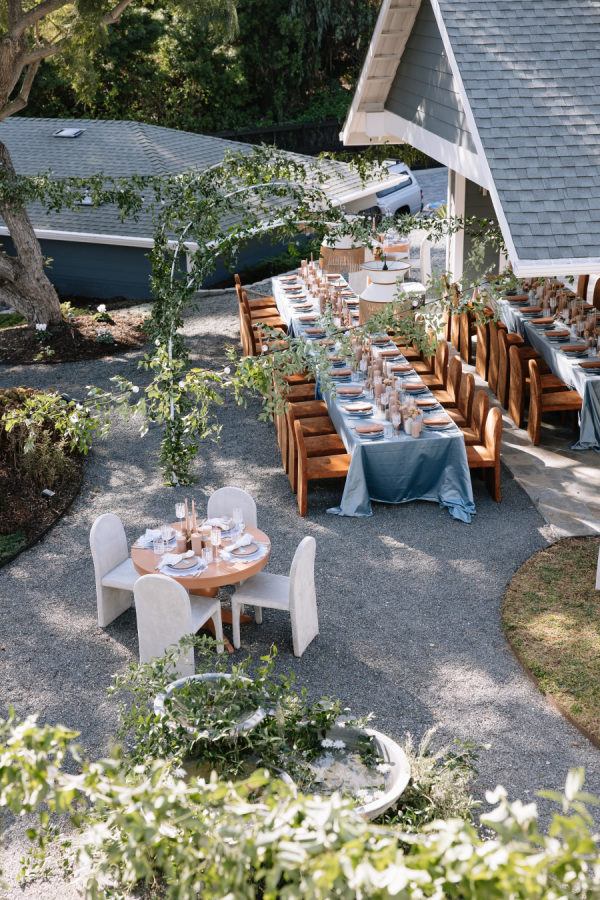 A Sentimental Garden Celebration at Home With Theatrical Touches and Speakeasy Vibes