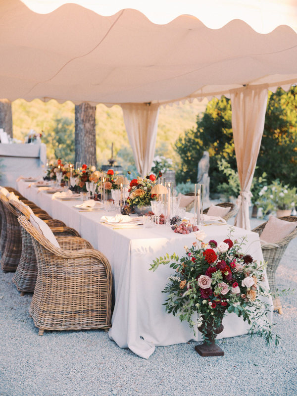 An Intimate Tented Wedding Like No Other in Autumn Hues at Villa Montanare