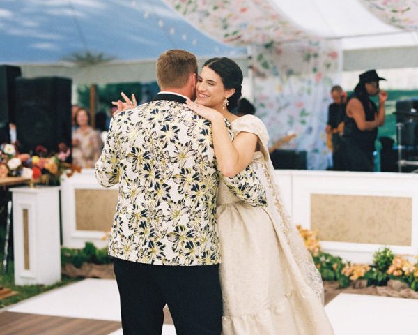 Deep Autumnal Botanicals Under an Epic Sailcloth Tent in Louisiana