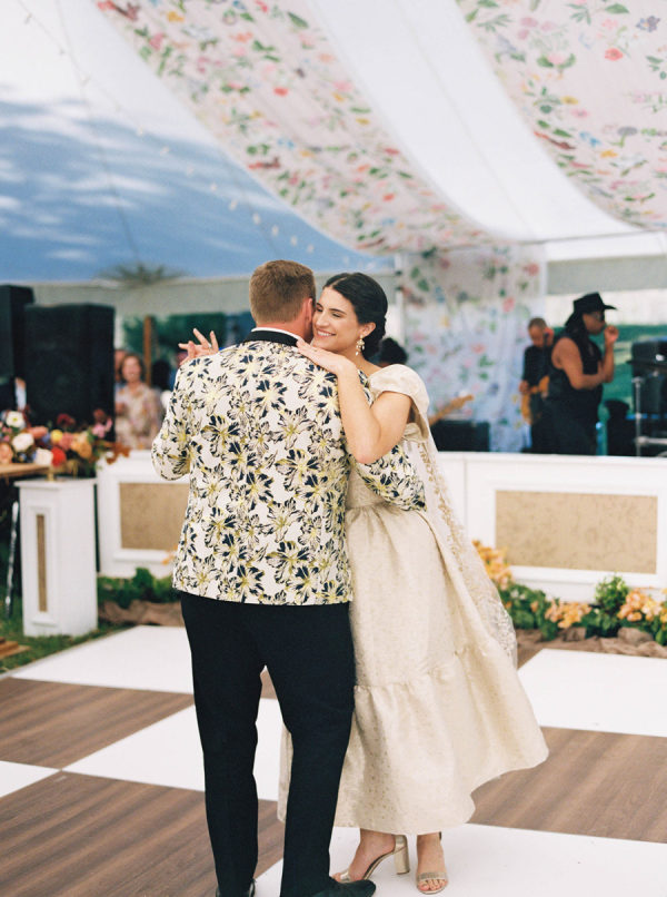 Deep Autumnal Botanicals Under an Epic Sailcloth Tent in Louisiana