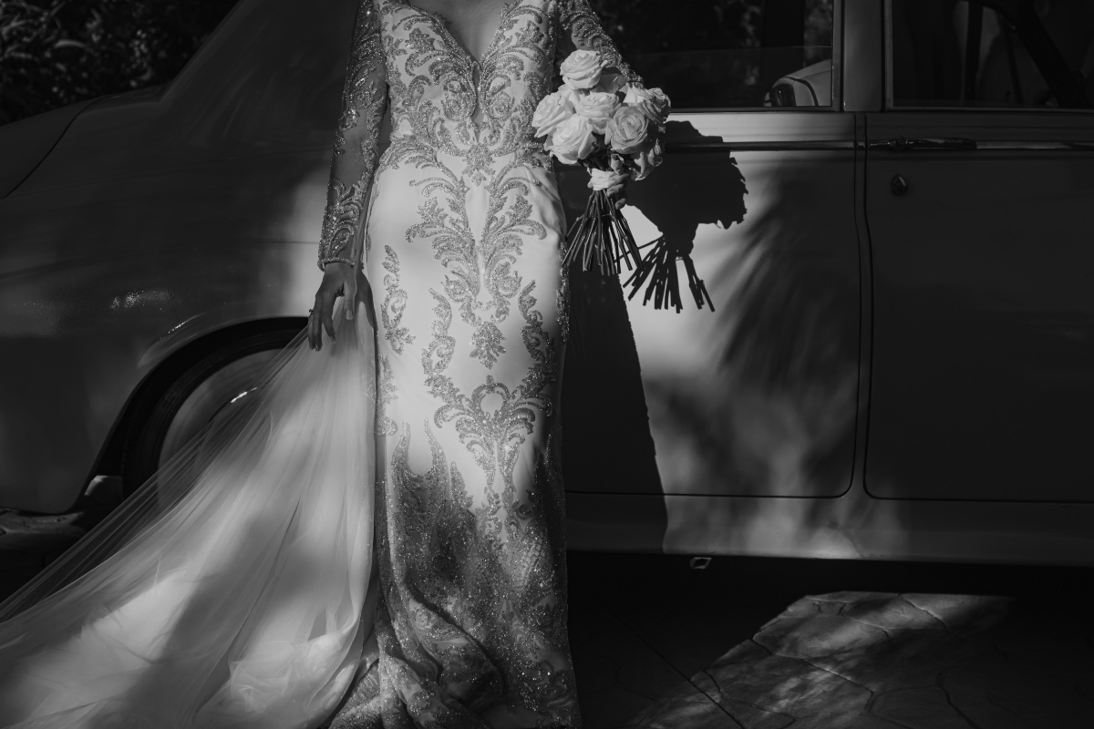 black and white wedding photography