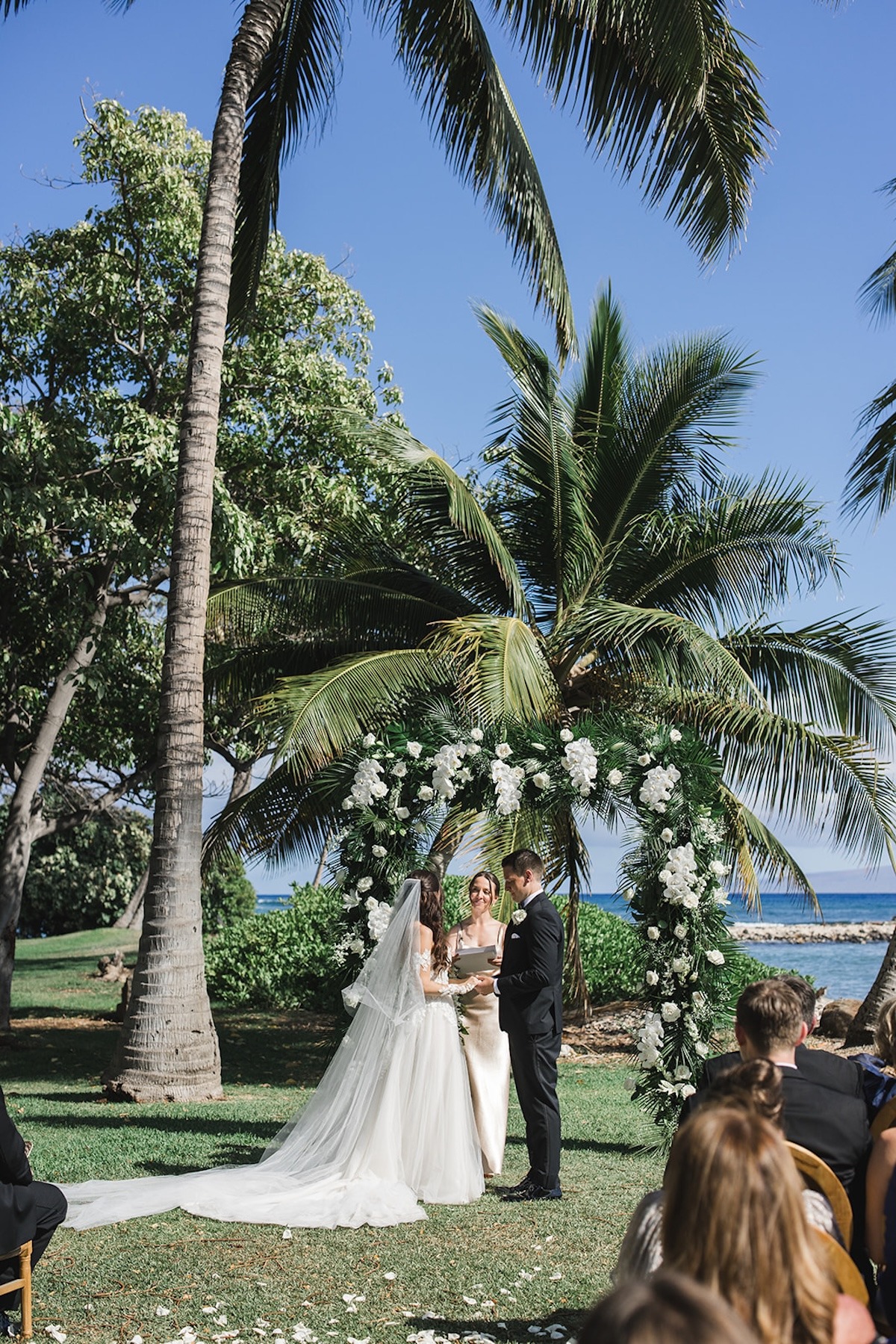 white tropical wedding ideas