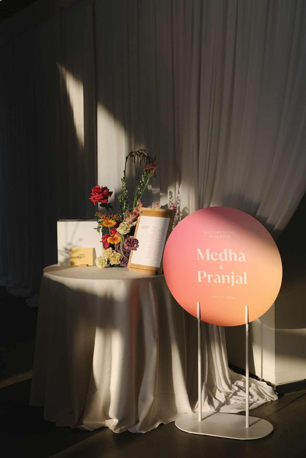 ombre custom wedding signs