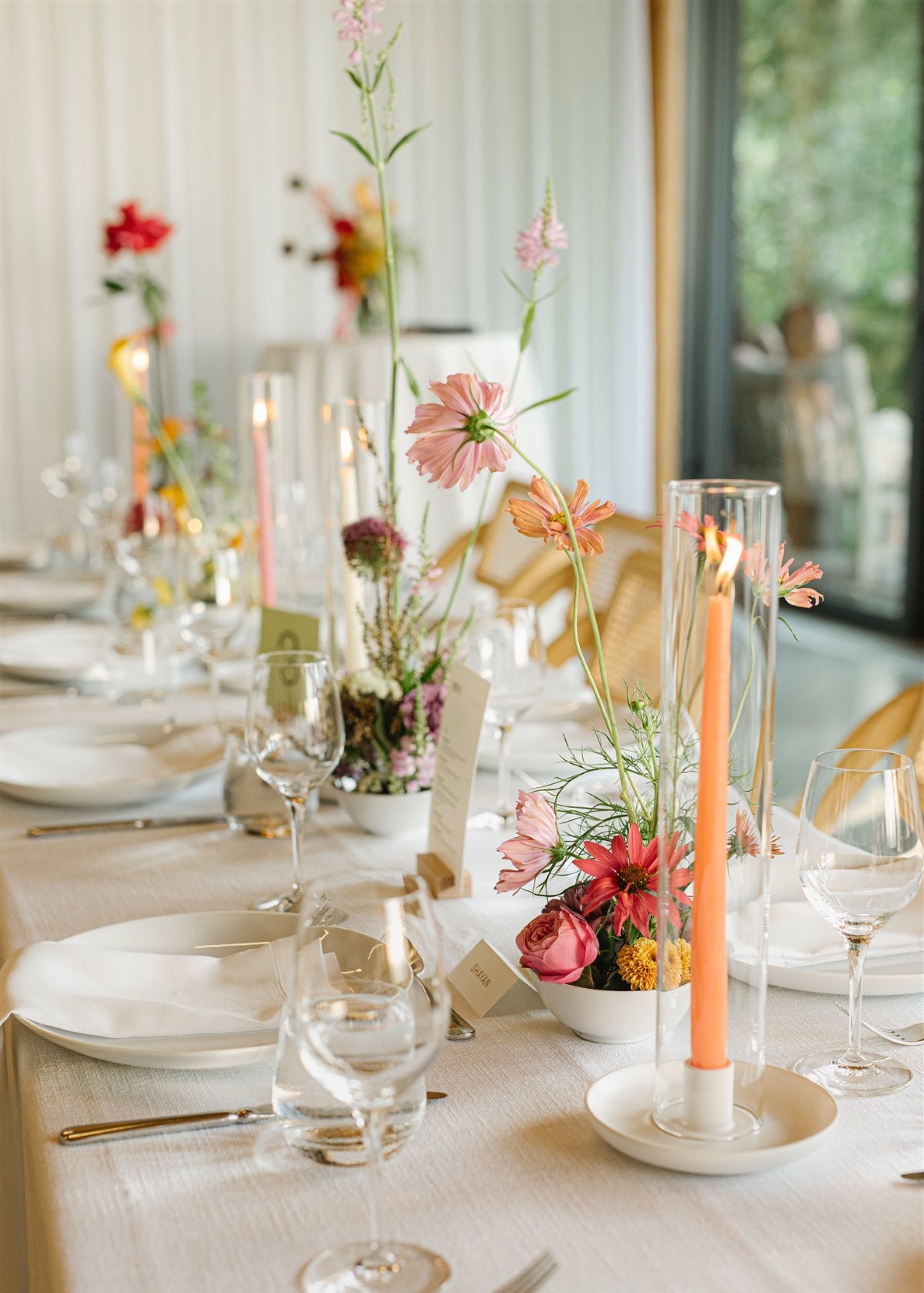 colorful taper candles