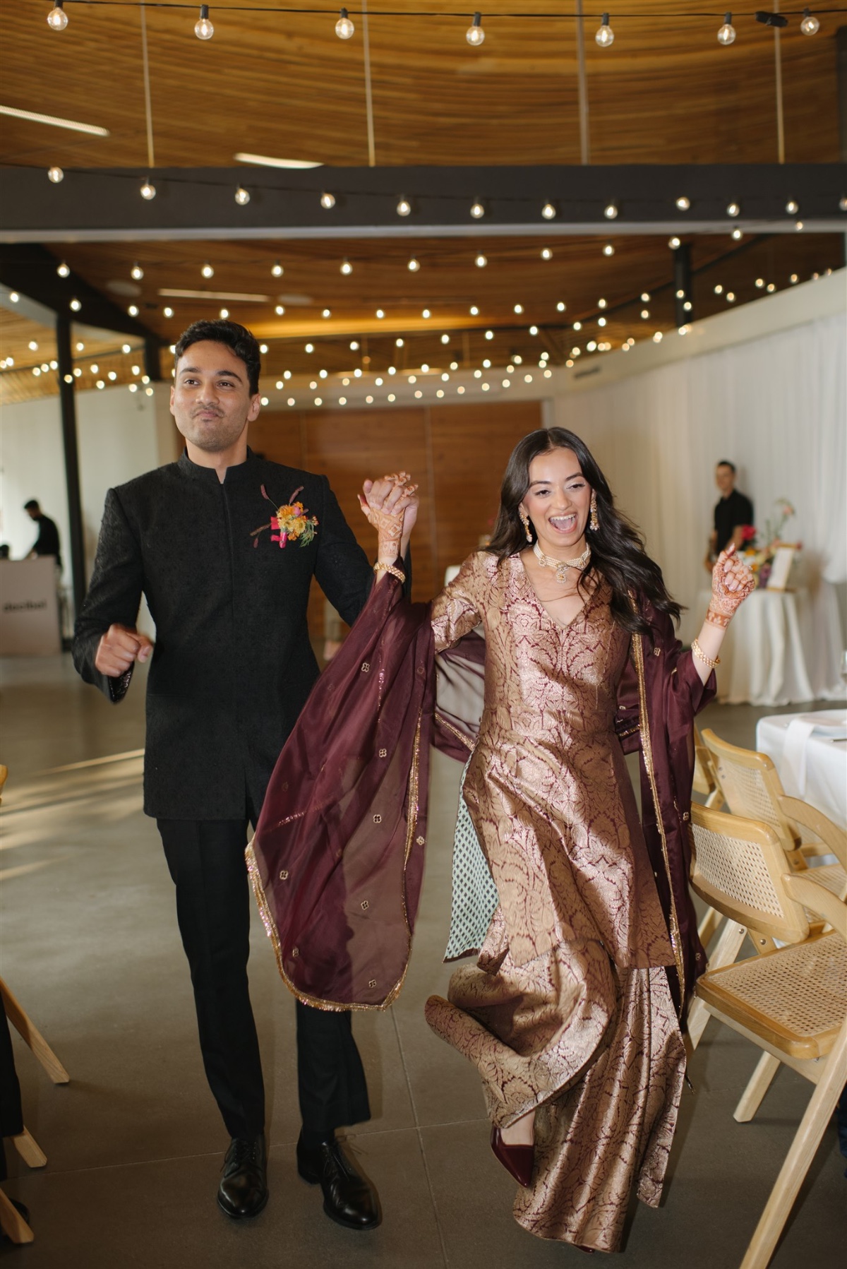 gold Indian wedding dress