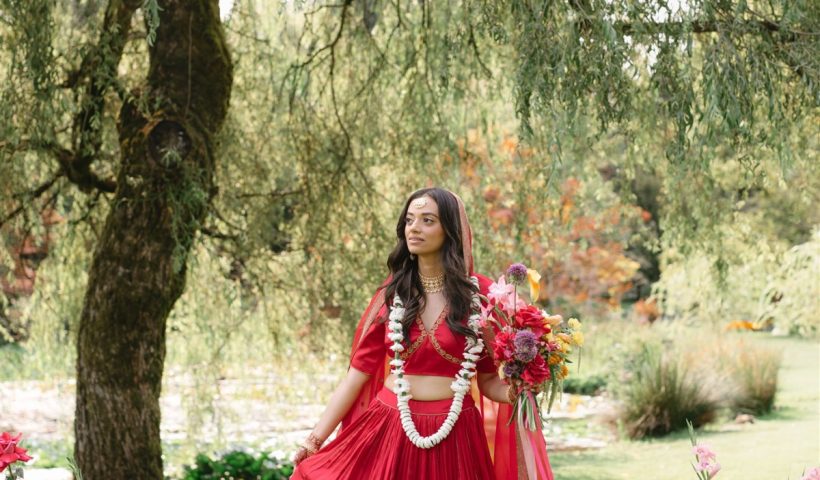 Garden wedding with florals so delicate they were put together day-of