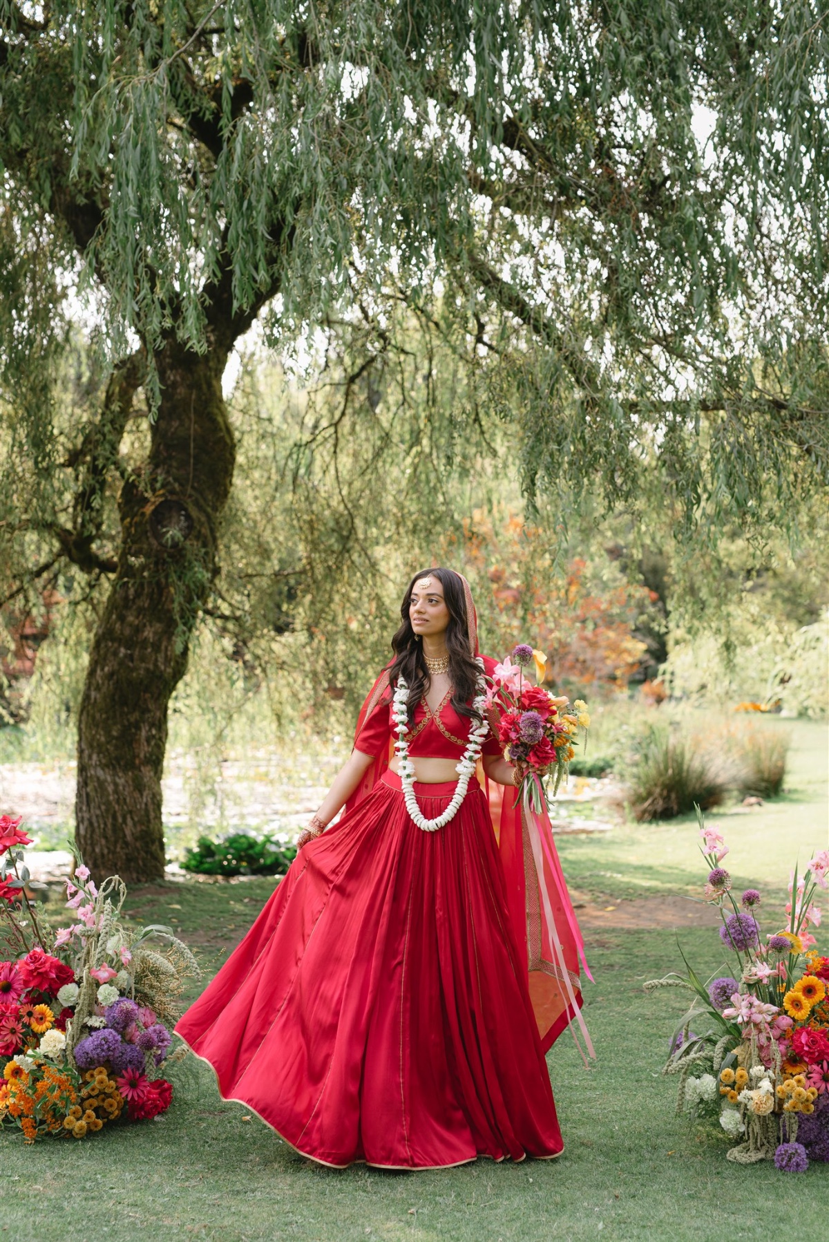 Garden wedding with florals so delicate they were put together day-of