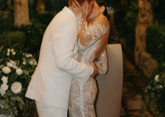Intimate garden wedding at a historic castle in puglia