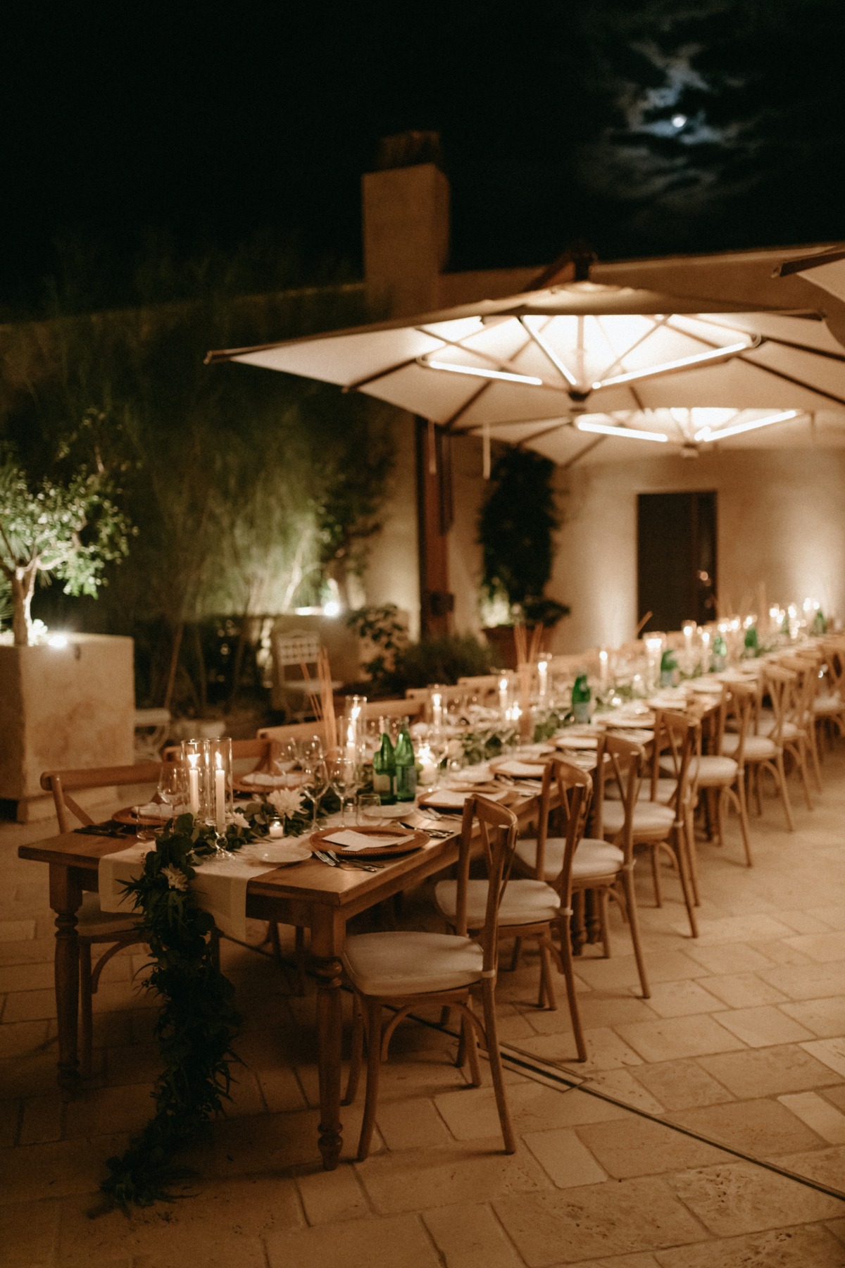 outdoor wedding reception