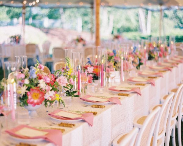 Modern Romance in Shades of Pink at Shelter Harbor Golf Club